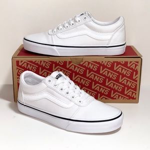 VANS Women's 'Ward' White Old Skool Shoes 7.5